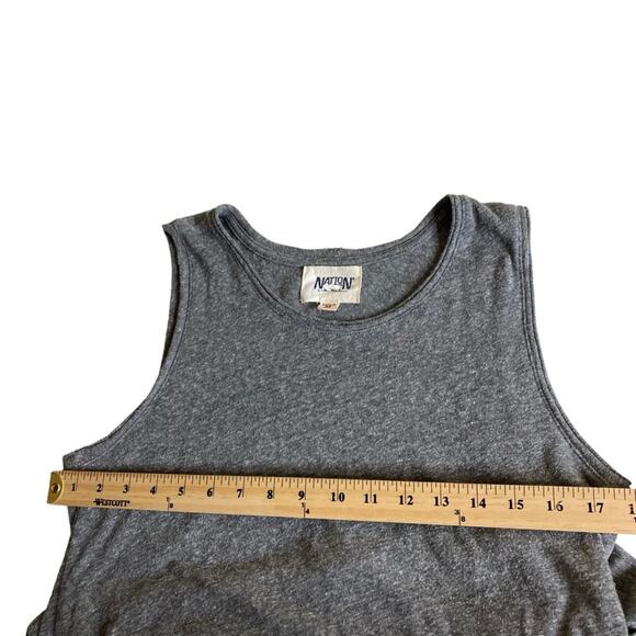 Nation LTD Gray Sleeveless Peplum‎ Bottom Mini Tank Dress Women’s Size Medium - Picture 5 of 9
